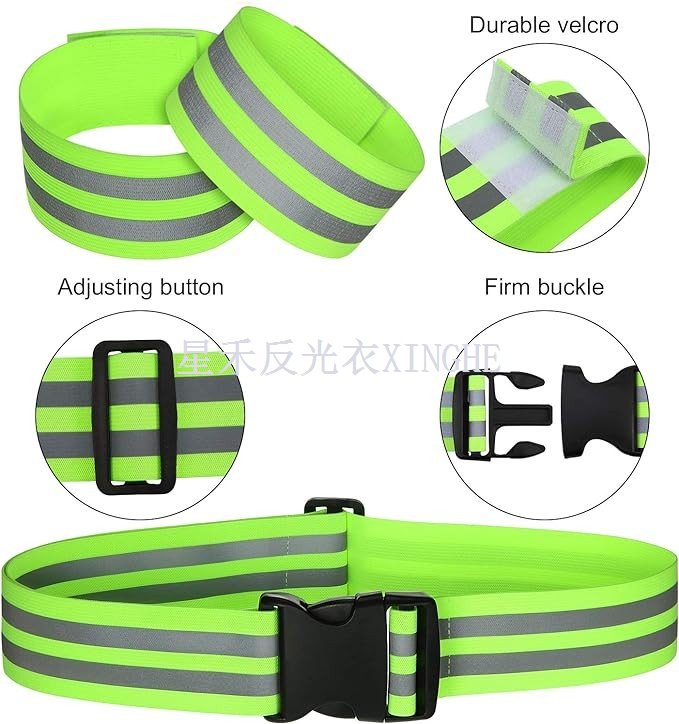 Veiligheidsreflecterende riem PT-riem Reflecterende heupriem voor arm, pols, enkel, been Hardlopen Fietsen Wandelen Marathon
