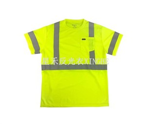 Outdoors Workwear Heren T-shirt met reflecterende veiligheidszak en hoge zichtbaarheid
