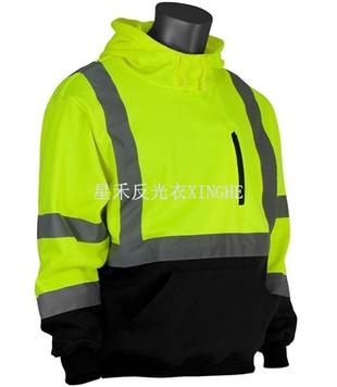 Reflecterend sweatshirt met capuchon en zwarte onderkant