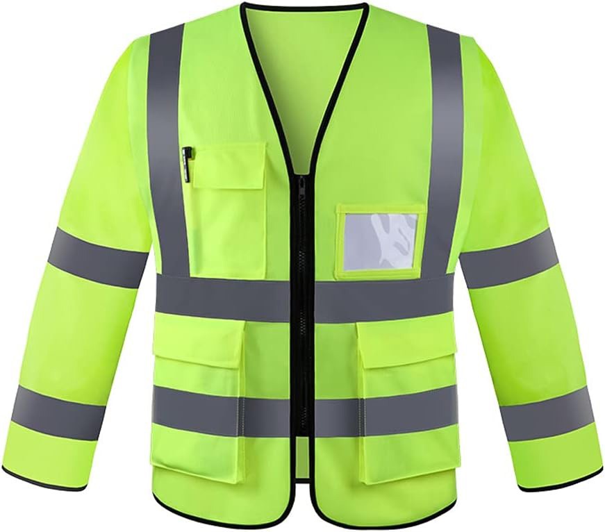 Veiligheidsvest met lange mouwen en hoge zichtbaarheid